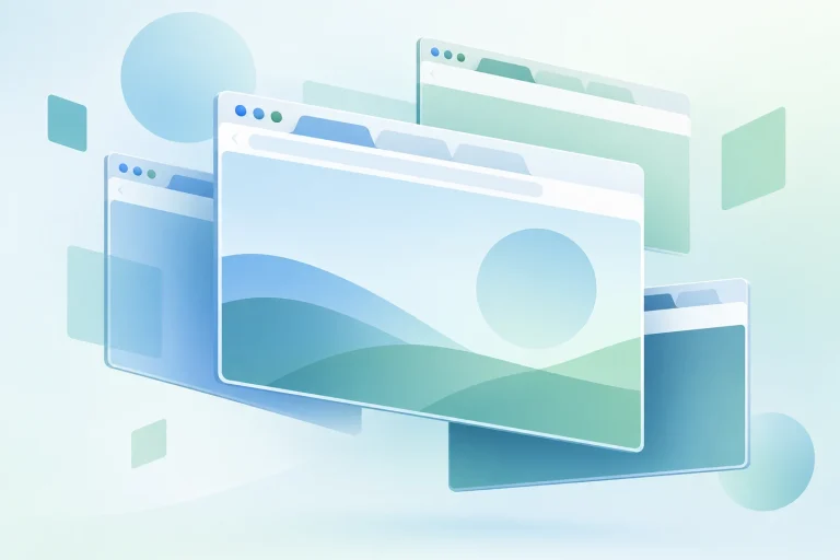 Fenetres de navigateurs web ouvertes sur un ecran